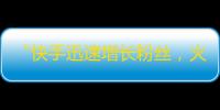 “快手迅速增长粉丝，火热助力直播经济”改为,“快手直播助力,持续赢得用户增长与粉丝扩充”