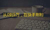 从0到5万，在快手刷粉丝的正确方法