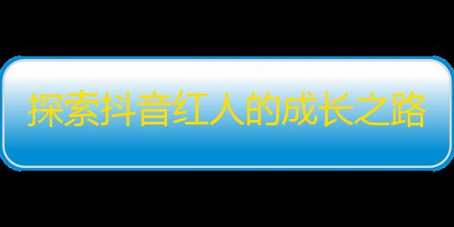 探索抖音红人的成长之路——如何成功刷出高粉丝量？