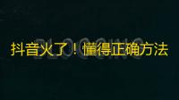 抖音火了！懂得正确方法，快快学习刷粉丝！