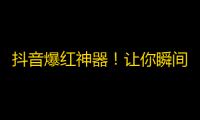 抖音爆红神器！让你瞬间获得大量粉丝！从此你的短视频不再默默无闻！