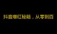 抖音爆红秘籍，从零到百万粉丝！