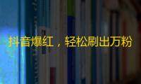 抖音爆红，轻松刷出万粉！