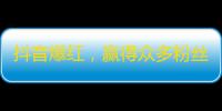 抖音爆红，赢得众多粉丝关注，成为年轻人新宠