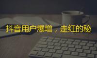 抖音用户爆增，走红的秘密你知道吗？