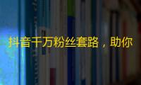 抖音千万粉丝套路，助你快速提高曝光！