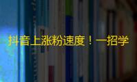 抖音上涨粉速度！一招学会刷出真实活跃订阅者！