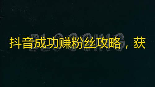 抖音成功赚粉丝攻略，获取更多关注方式分享！