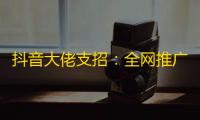 抖音大佬支招：全网推广技巧任你选！