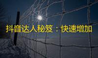 抖音达人秘笈：快速增加粉丝！