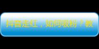 抖音走红，如何吸粉？教你轻松打造粉丝经济！