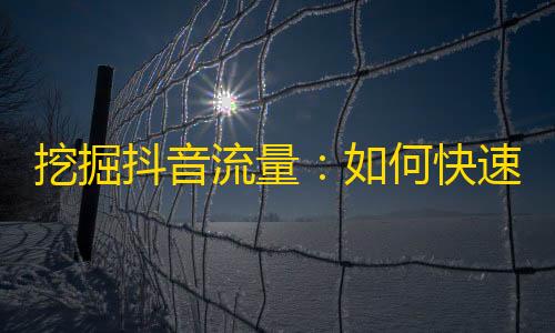 挖掘抖音流量：如何快速获得关注？