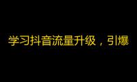 学习抖音流量升级，引爆你的人气关键在这里。