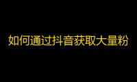 如何通过抖音获取大量粉丝？打造个性化视频形象，吸引更多粉丝关注与互动。