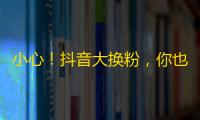 小心！抖音大换粉，你也可以轻松获得更多粉丝！