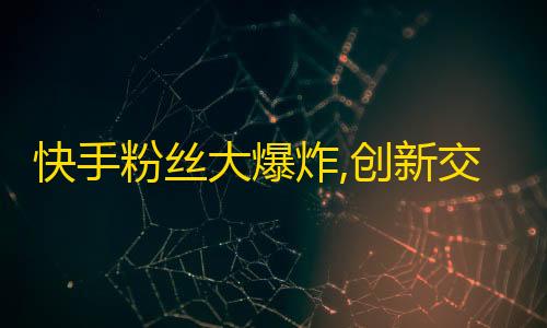 快手粉丝大爆炸,创新交互体验引领新潮流