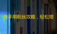 快手刷粉丝攻略，轻松增长快手粉丝！