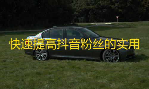 快速提高抖音粉丝的实用小妙招，轻松刷爆你的账号！