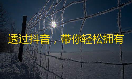 透过抖音，带你轻松拥有海量粉丝